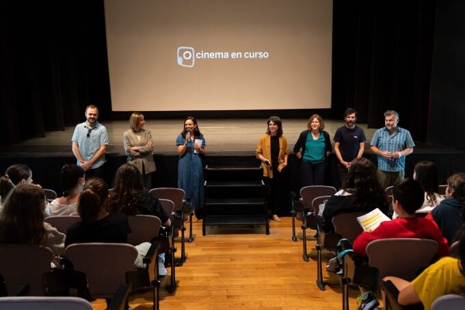 Acto do estreo dos catro filmes de "Cinema en Curso" en Santiago-El Portal de la Infancia