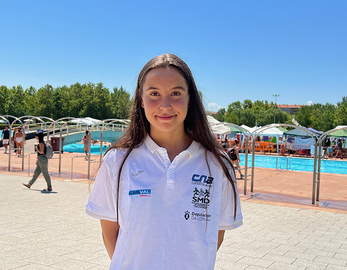 Eva Sánchez fue finalista en el campeonato nacional de natación infantil