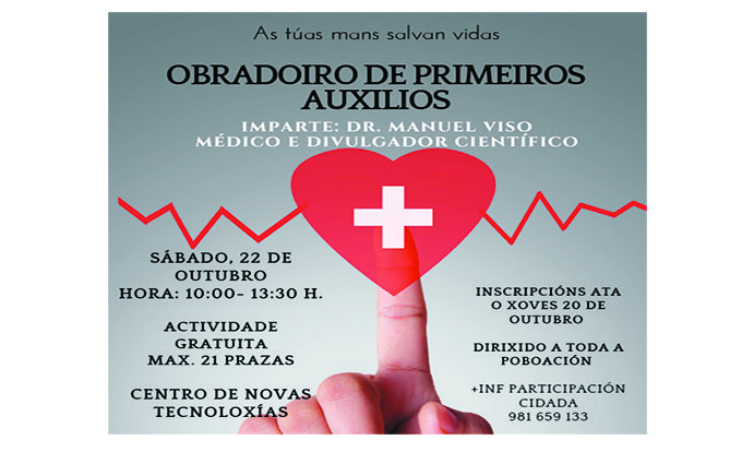 el Dr. Manuel Viso imparte un taller de primeros auxilios en Arteixo