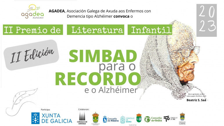 Cartel de la segunda edición del premio "Simbad para o Recordo e o Alzhéimer".