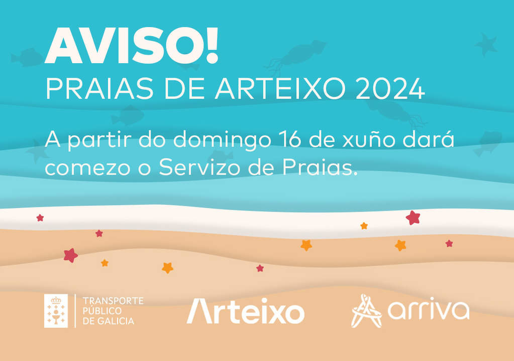 Comienzo de las líneas de transporte a las playas de Arteixo.