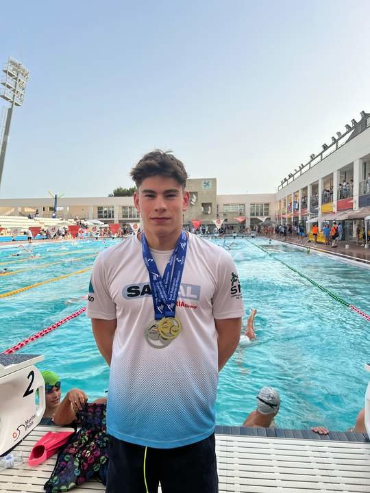 Mateo García en el Campeonato de España de natación.