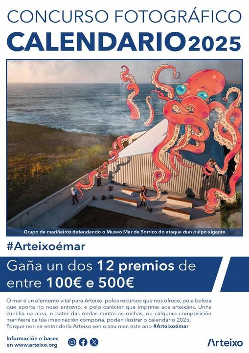 Cartel del concurso para elaborar el Calendario Municipal de Arteixo 2025.