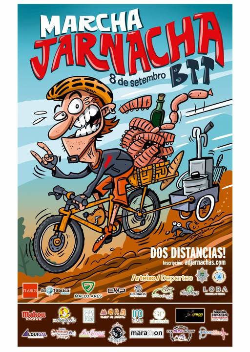 Cartel de la 9ª edición de la Marcha Jarnacha de BTT.