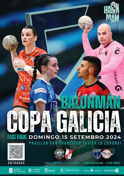 Cartel de la Copa Galicia de balonmano.