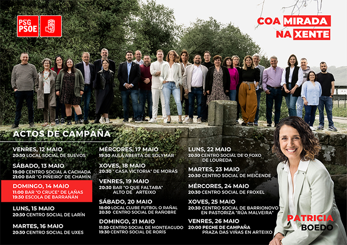 Patricia Boedo mítines Arteixo